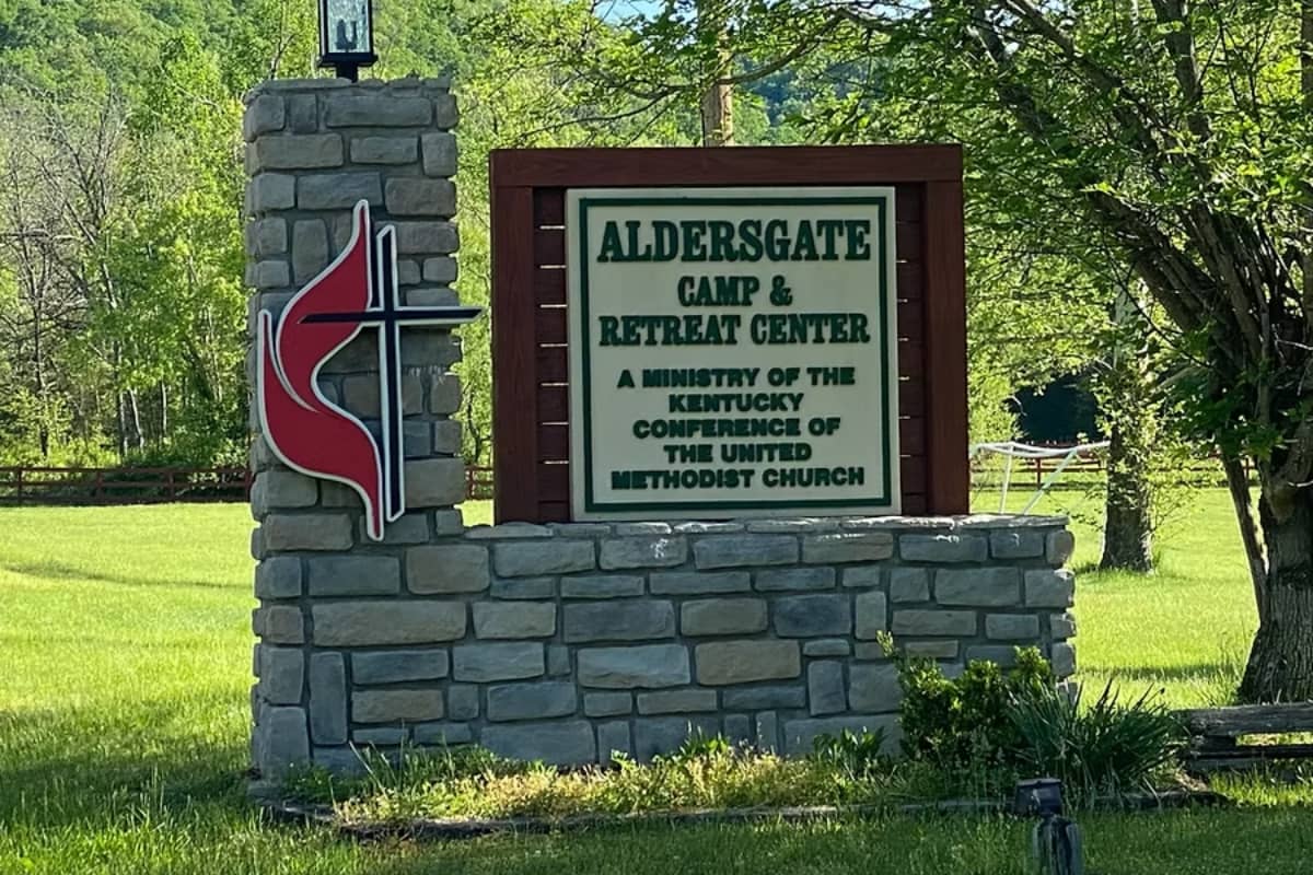 Aldersgate Camp sign