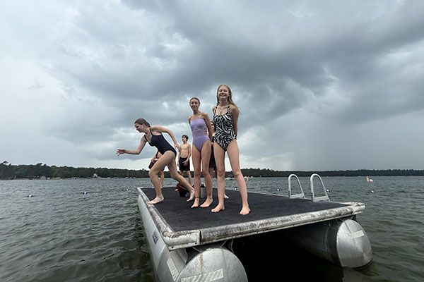 Campers on a boat at AAD Camp Discovery