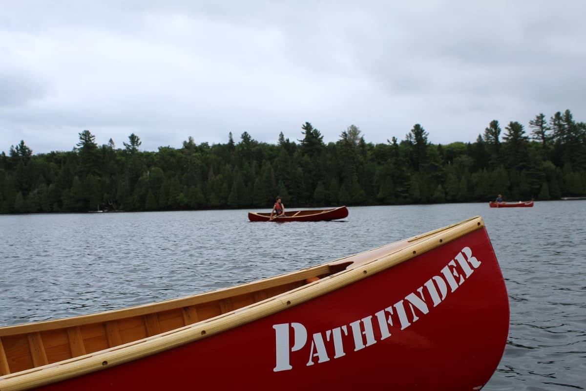 Camp Pathfinder canoe