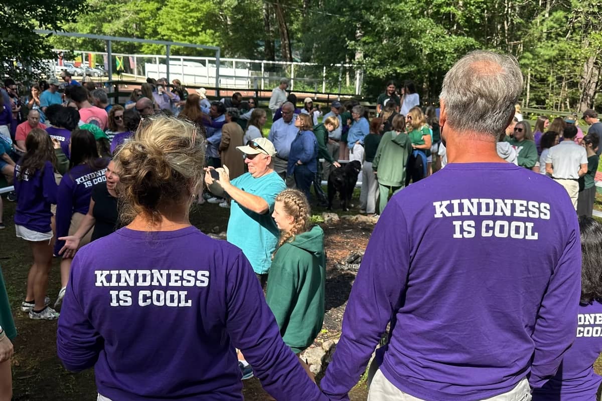 Kinds is cool shirts at Camp Waukeela