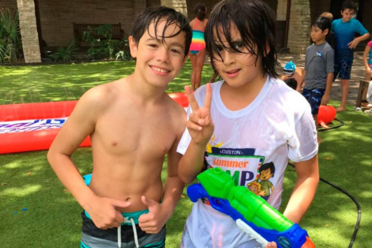 Boys after water gun fight