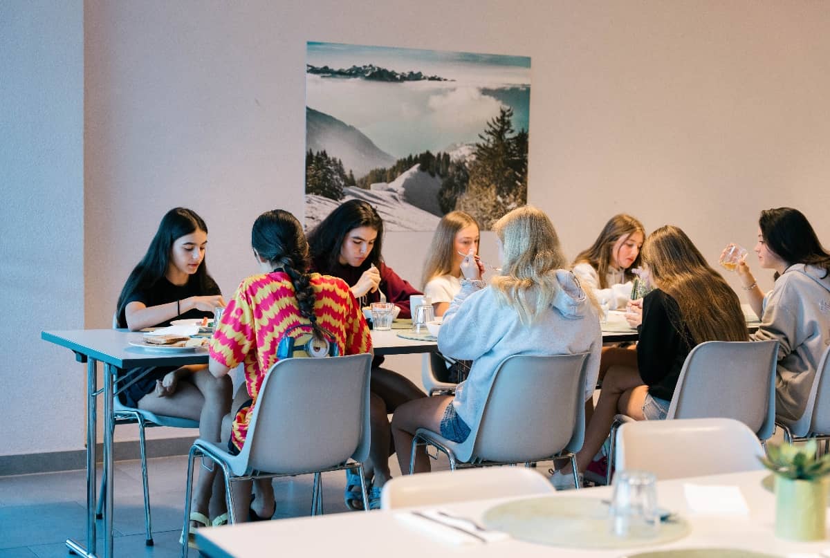 Girls eating together