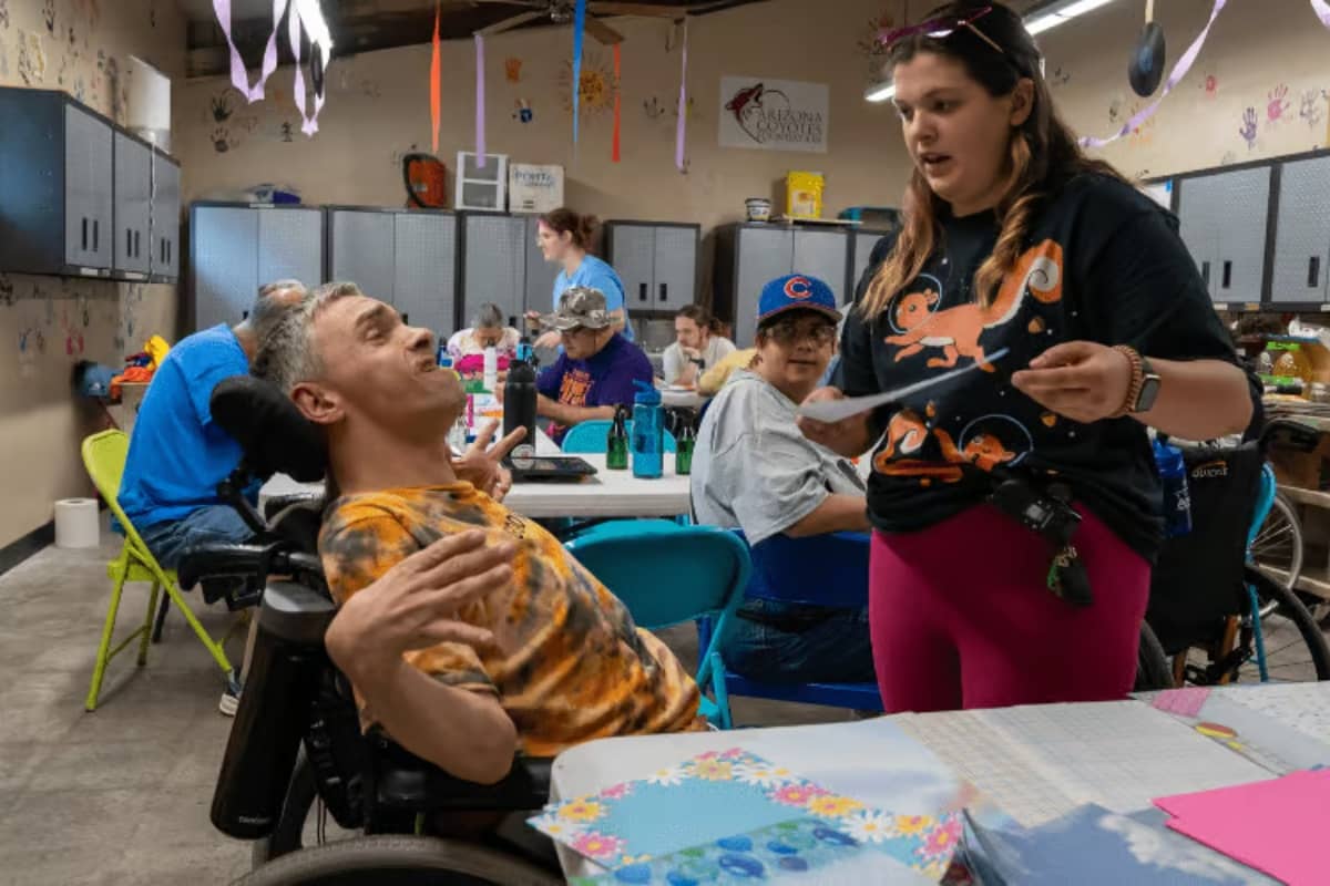 Arts and crafts class in session