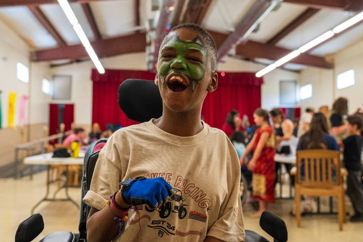 Child in a wheelchair