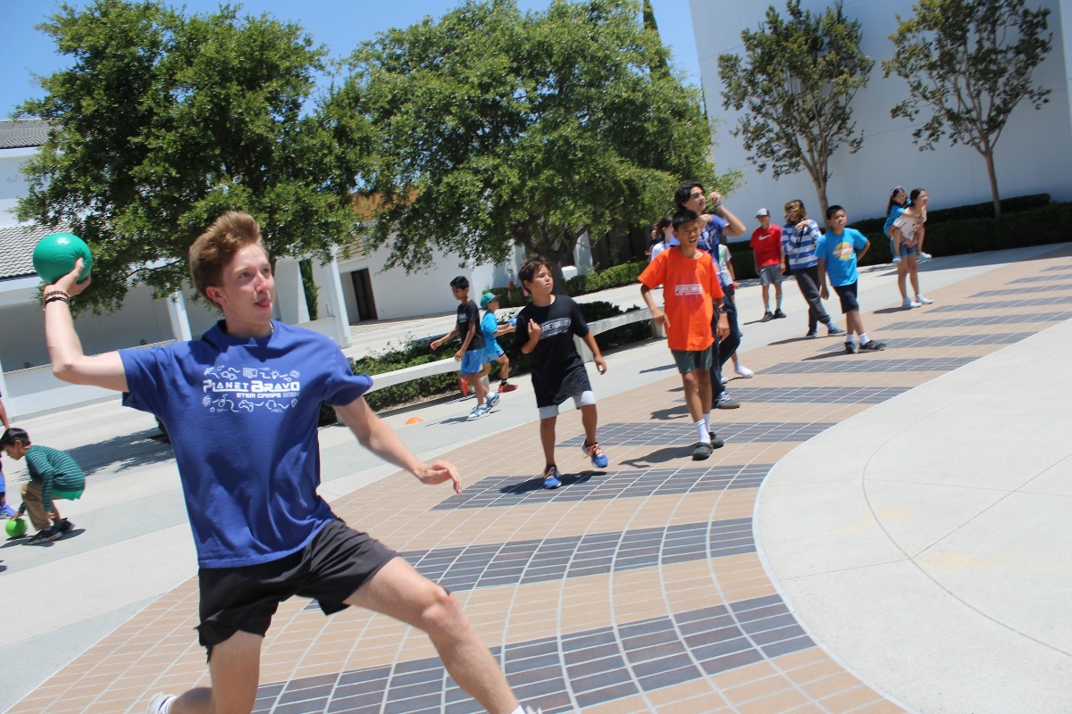 Kids playing outodor at PlanetBravo