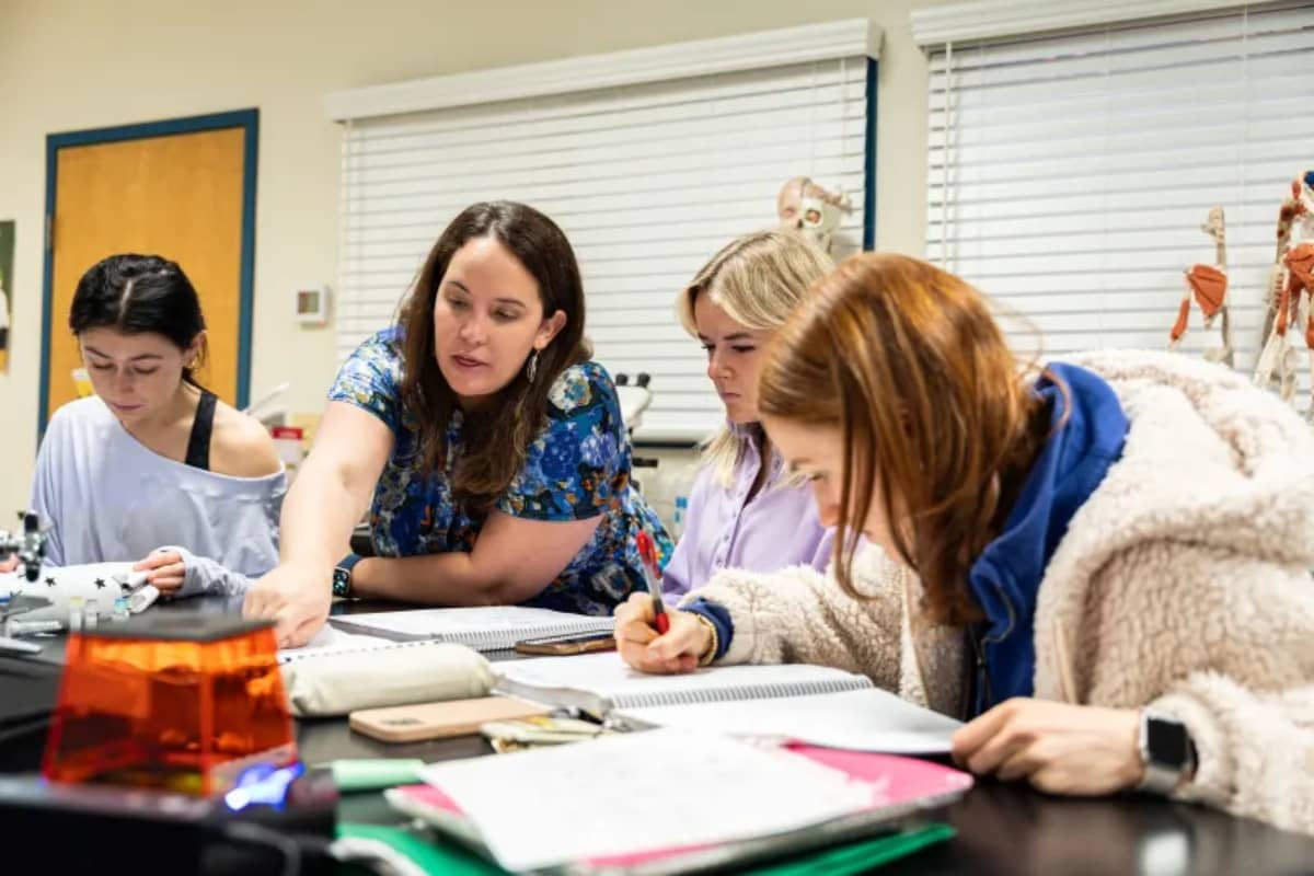 Teachers and campers in class