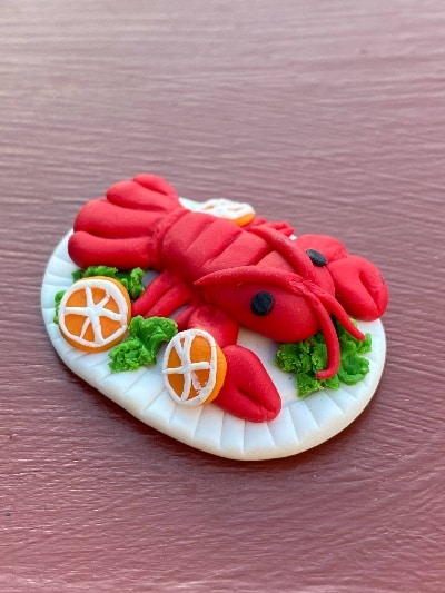 lobster food clay figure
